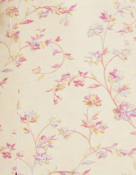 Beige Bershka Frauen Strukturierter bedruckter Minirock H00J1625