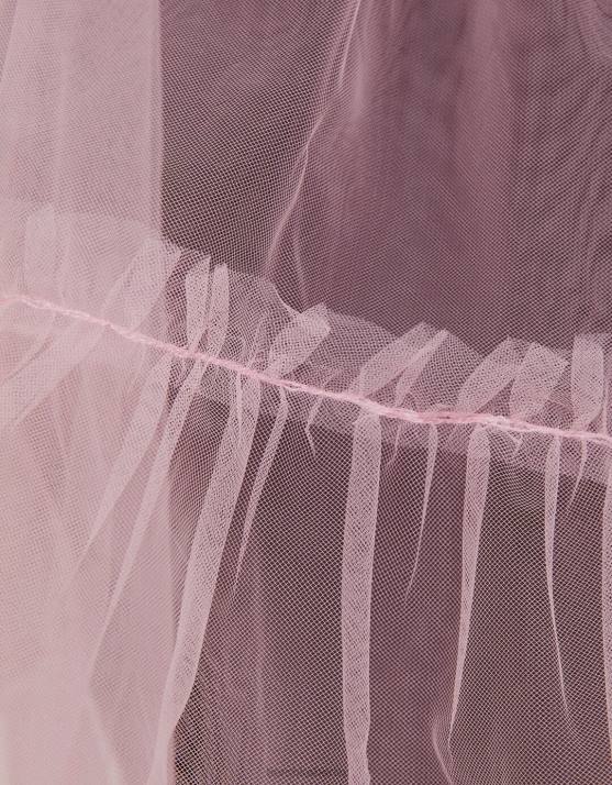 Rosa Bershka Frauen Ballerina-Minirock aus Tüll H00J1669