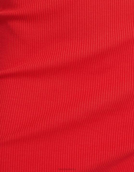 Rot Bershka Frauen gerippter Minirock H00J1660