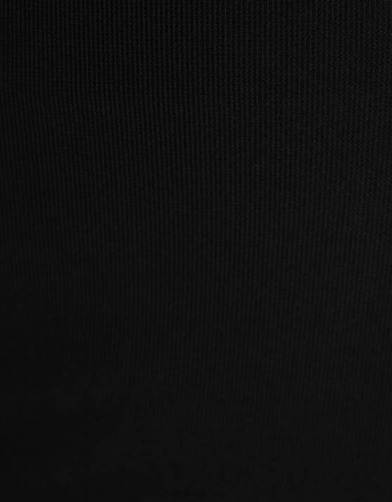 Schwarz Bershka Frauen gerippter Minirock H00J2020