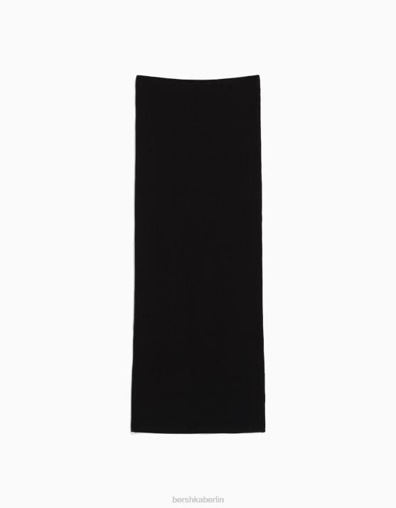 andere Bershka Frauen Gerippter Midirock H00J1631