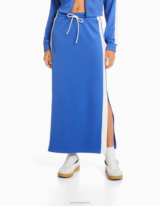 andere Bershka Frauen Retro-gestreifter Midirock H00J1668