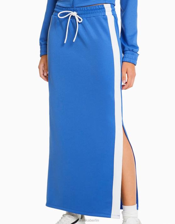 andere Bershka Frauen Retro-gestreifter Midirock H00J1668