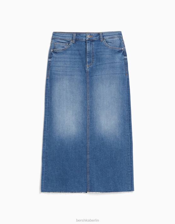 blau verwaschen Bershka Frauen Relax-Fit-Jeans-Langrock H00J1961
