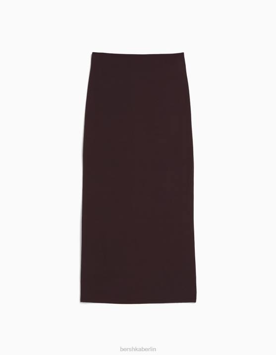 braun Bershka Frauen langer Rock H00J1613