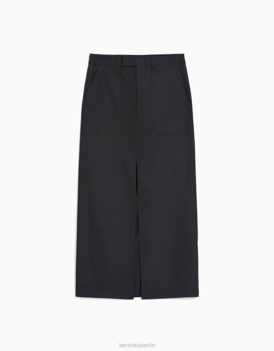 exklusiv Bershka Frauen maßgeschneiderter Midirock H00J1641