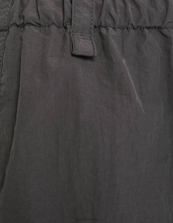 grau Bershka Frauen Nylon-Midirock H00J1672