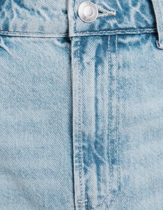 hellblau Bershka Frauen langer Jeansrock H00J1831