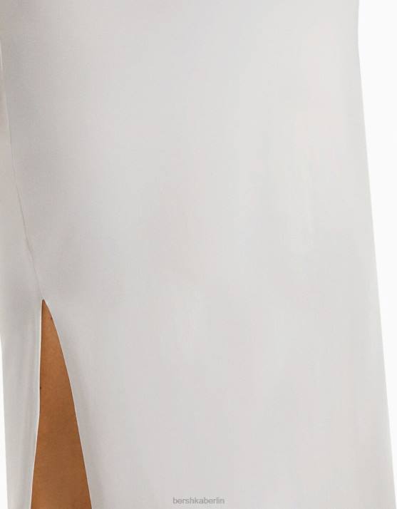 nicht-gerade weiss Bershka Frauen langer Rock H00J1614