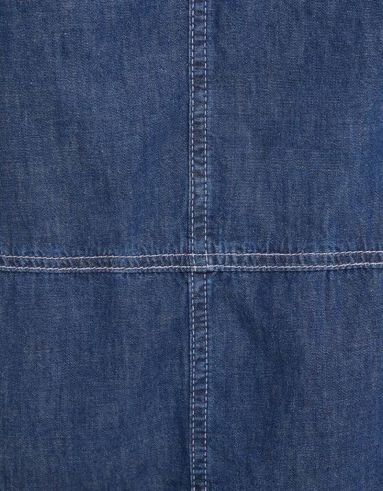 Blau Bershka Frauen Fallschirm-Jeans-Midirock H00J1378