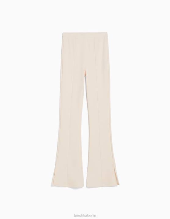 Creme Bershka Frauen ausgestellte Ottoman-Hose H00J1481