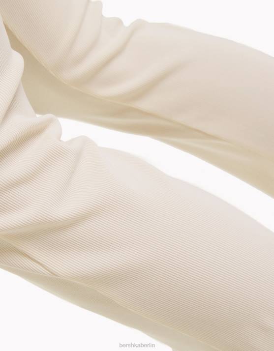 Creme Bershka Frauen ausgestellte Ottoman-Hose H00J1481