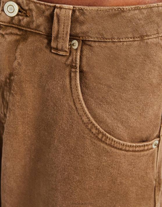 Kamel Bershka Frauen Ballon-Zimmermannshose H00J1889