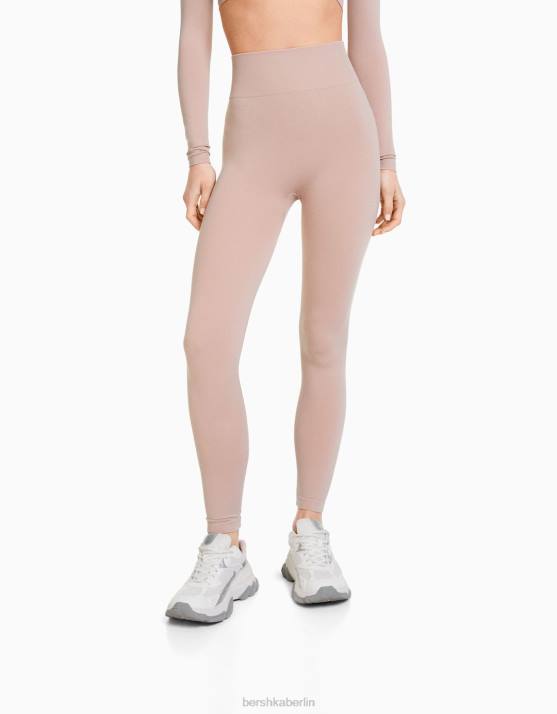 Rosa Bershka Frauen Nahtlose Push-up-Leggings H00J1459