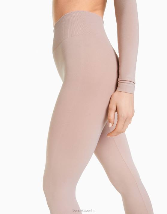 Rosa Bershka Frauen Nahtlose Push-up-Leggings H00J1459