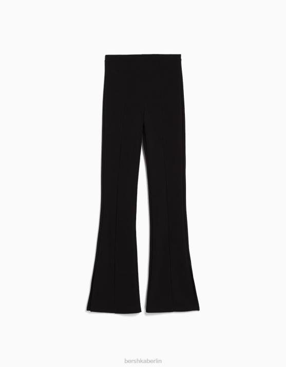 Schwarz Bershka Frauen ausgestellte Ottoman-Hose H00J1480