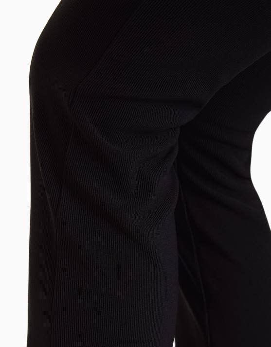 Schwarz Bershka Frauen ausgestellte Ottoman-Hose H00J1480