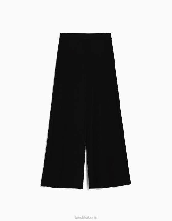 Schwarz Bershka Frauen fließende Culottes H00J1421