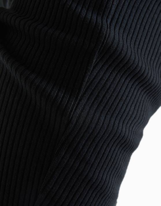 dunkelgrau Bershka Frauen ausgestellte, gerippte Culottes H00J1446