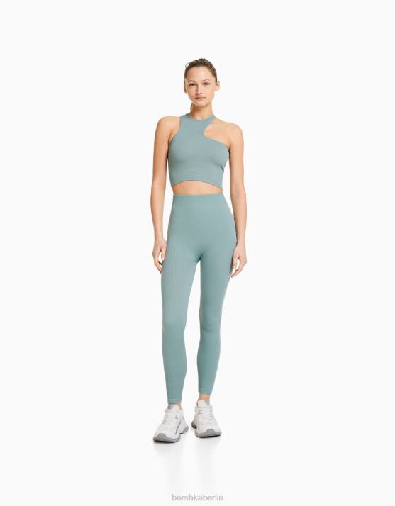 exklusiv Bershka Frauen Nahtlose gerippte Leggings H00J1450