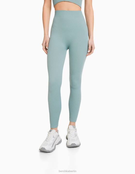 exklusiv Bershka Frauen Nahtlose gerippte Leggings H00J1450