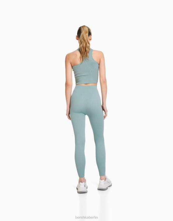 exklusiv Bershka Frauen Nahtlose gerippte Leggings H00J1450
