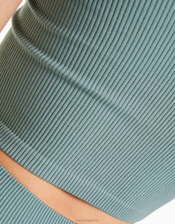 exklusiv Bershka Frauen Nahtlose gerippte Leggings H00J1450