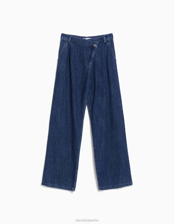 Blau Bershka Frauen maßgeschneiderte Jeans H00J1540