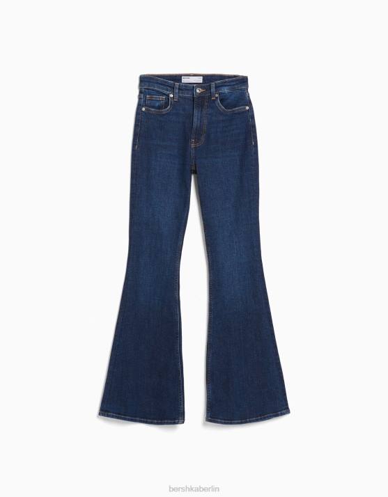 Marine Bershka Frauen Schlagjeans H00J1510