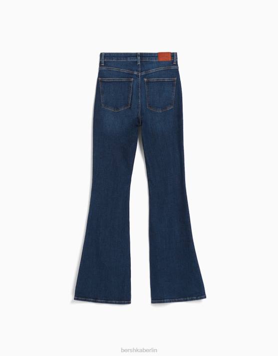 Marine Bershka Frauen Schlagjeans H00J1510