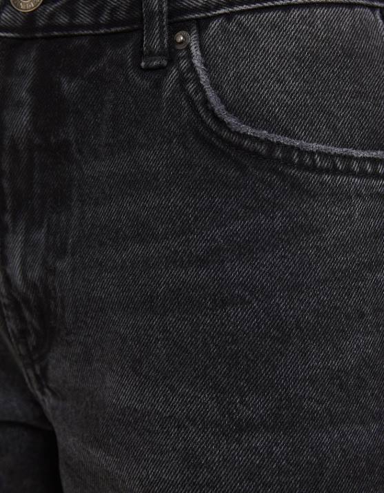 Schwarz Bershka Frauen Gerade geschnittene Jeans H00J1497