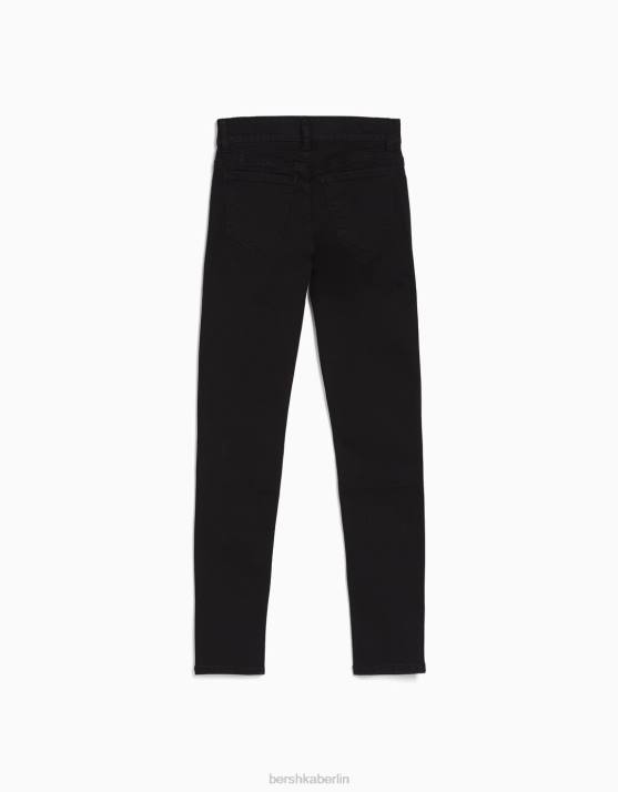 Schwarz Bershka Frauen Push-up-Röhrenjeans H00J1563