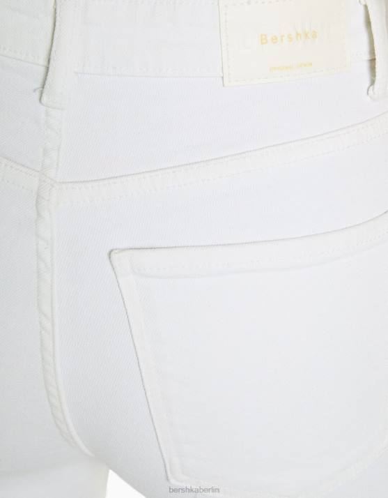 Weiss Bershka Frauen Schlagjeans H00J1509
