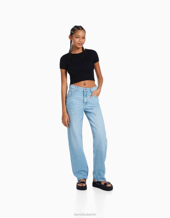 exklusiv Bershka Frauen Gerade geschnittene Jeans H00J1513