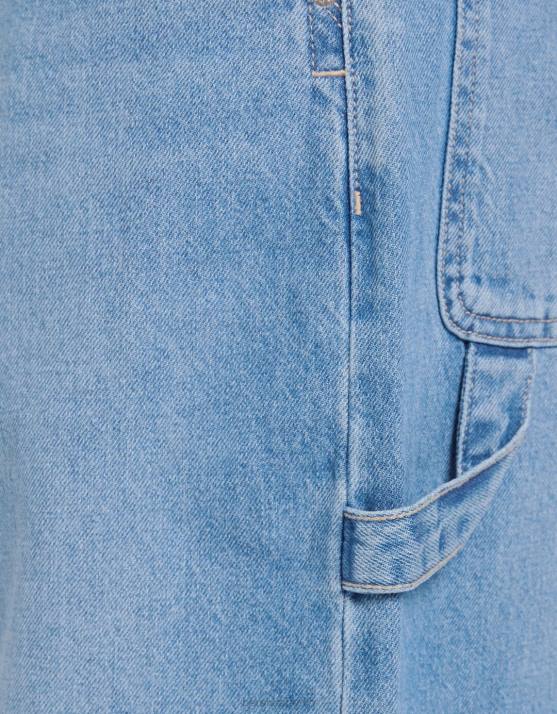 hellblau Bershka Frauen Baggy-Carpenter-Jeans H00J1596