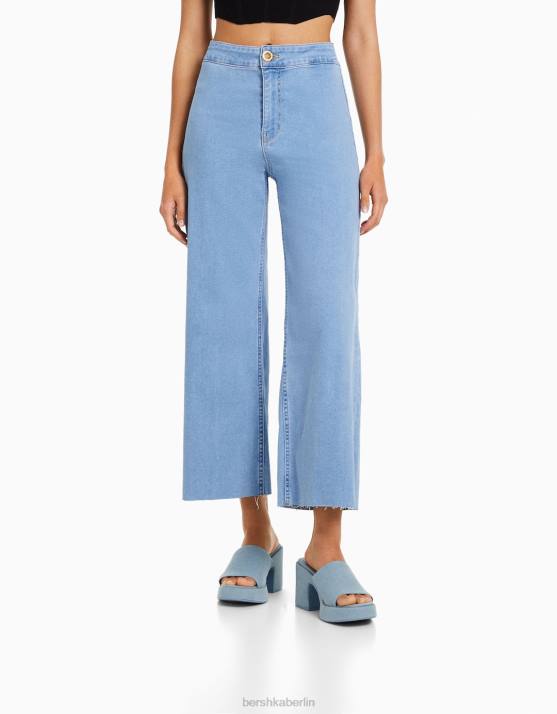 hellblau Bershka Frauen Jeans-Culottes H00J1508