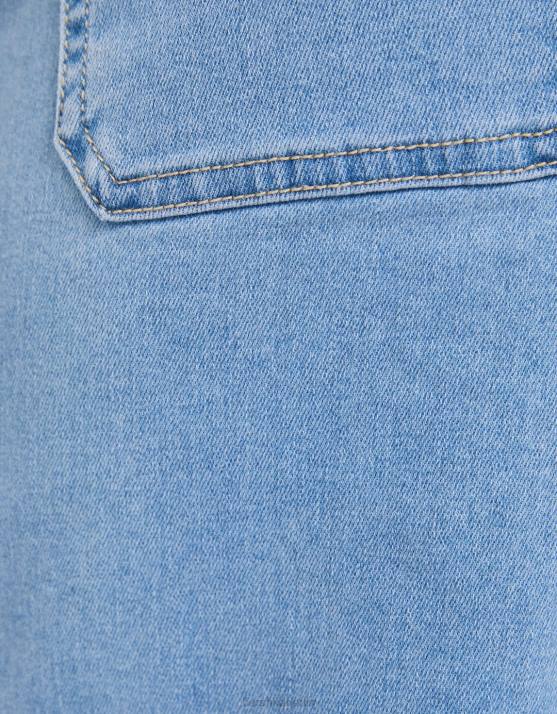 hellblau Bershka Frauen Jeans-Culottes H00J1508