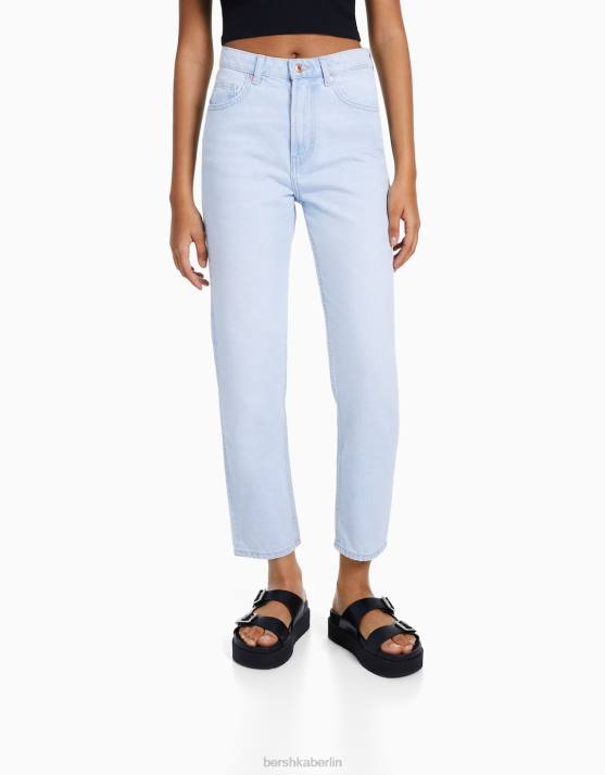 hellblau Bershka Frauen Mom-Jeans H00J1531