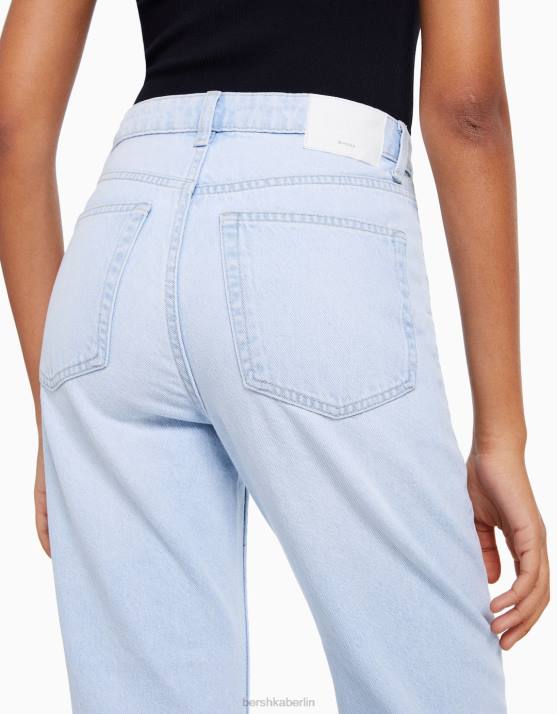 hellblau Bershka Frauen Mom-Jeans H00J1531