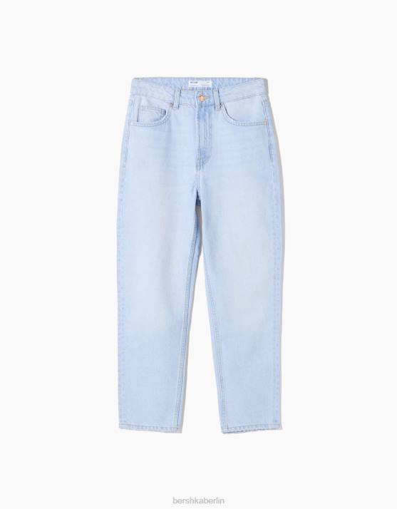 hellblau Bershka Frauen Mom-Jeans H00J1531