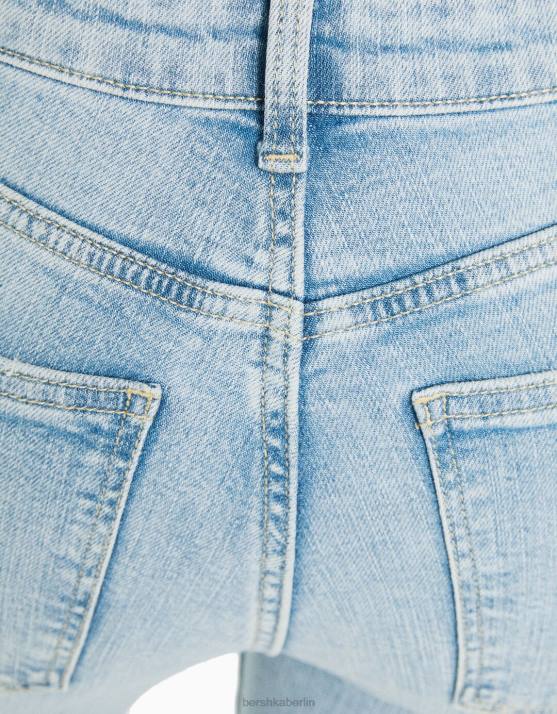 hellblau Bershka Frauen Schlagjeans H00J1974