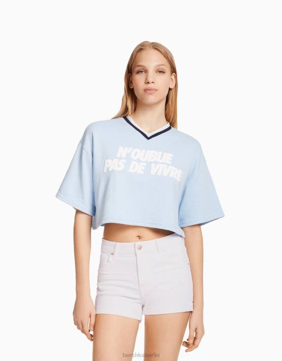 Weiss Bershka Frauen Krempel-Jeansshorts H00J1727