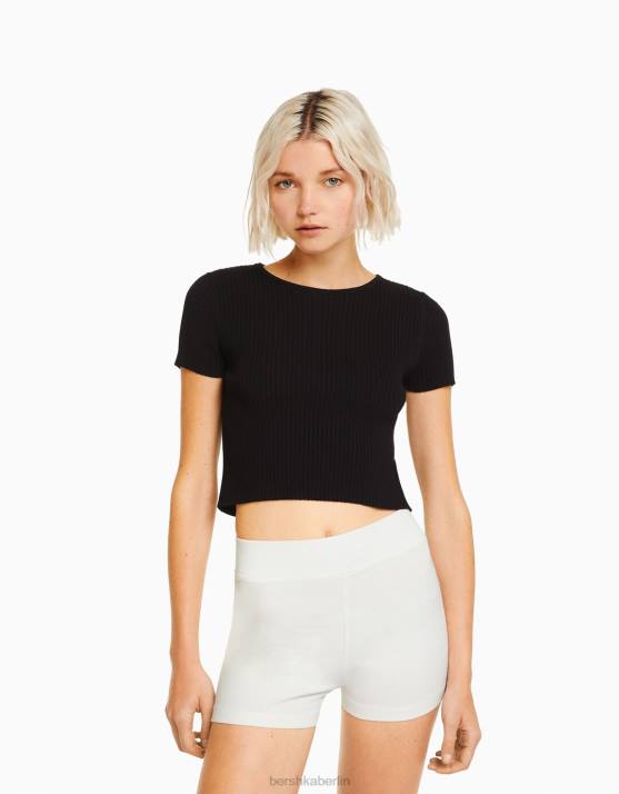 Weiss Bershka Frauen kurze Shorts H00J1704