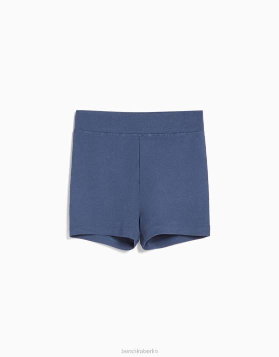 blau verwaschen Bershka Frauen Culotte-Shorts H00J1701