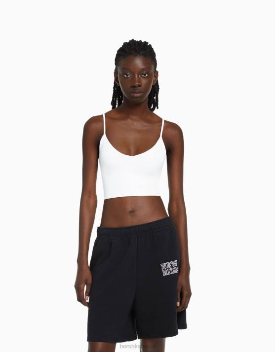 grau Bershka Frauen Plüsch-Baumwollshorts H00J1731