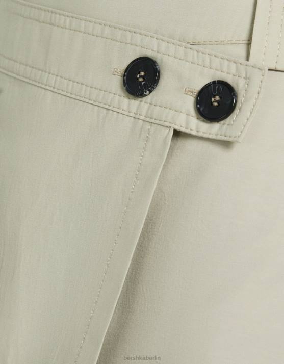 grau Bershka Frauen Wickel-Cargo-Skort H00J1389