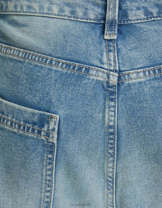 hellblau Bershka Frauen Cargo-Jeans mit mehreren Taschen H00J1292