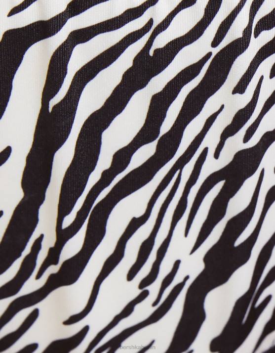 Creme Bershka Frauen Bikinioberteil mit Zebramuster H00J1885