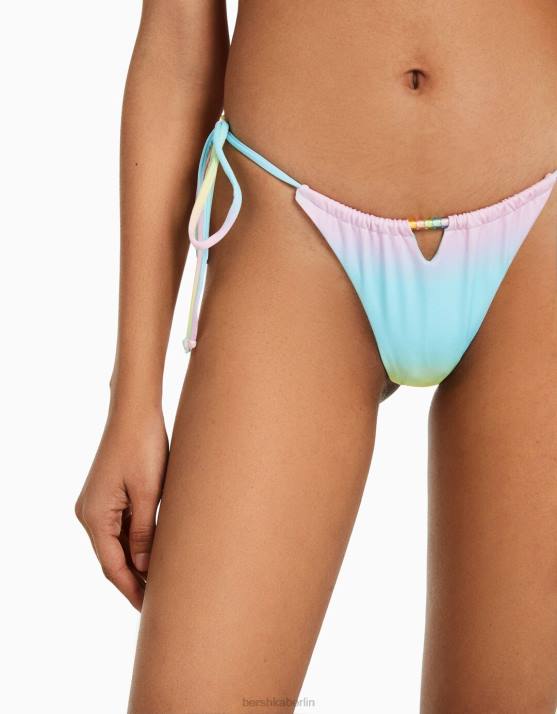 Gelb Bershka Frauen Ombre-Bikinihose mit Perlendetail H00J1815