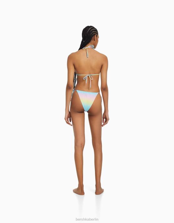 Gelb Bershka Frauen Ombre-Bikinioberteil mit Perlendetail H00J1813